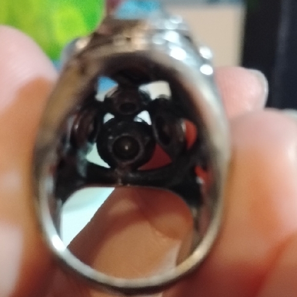 Loree Rodkin Love & Rock HSN Silver & Blue Gemstone Gothic Ring Size 7 Snug Fit - Picture 6 of 6